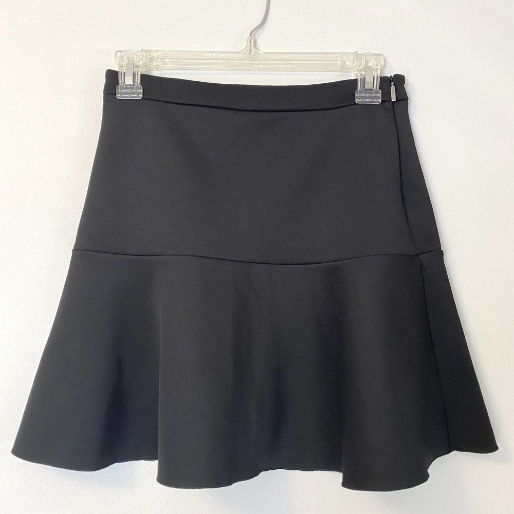 NWT Mango MNG Mini Skirt Flare Hem Black XS/S